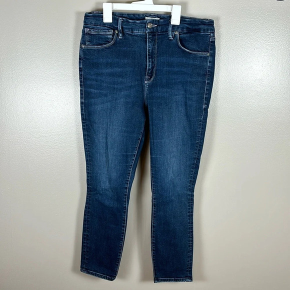Good American High Rise Dark Wash Jeans - Picture 1 of 7